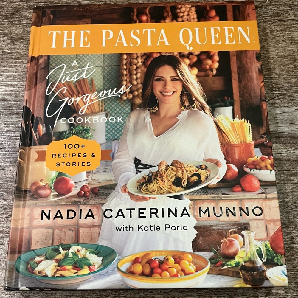 The Pasta Queen Cookbook by Nadia Caterina Munno - Orange Cover